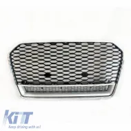 image-15-Front Grille suitable for Audi A6 4G C7 Facelift 15-18 RS6 Look Honeycomb Chrome/Black 1pc