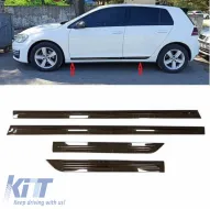 image-41-Door Strips Set suitable for VW Golf VII (7) 2013-2020 4 Doors Stick-on Glossy Black 4 Pcs