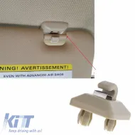 image-6-Sunvisor Clip suitable for Audi A1 8X, A3 8P, A4 B6, B7, B8, A5 8T, Q3 8U, Q5 8R, TT 8J, Seat Exeo 1 Piece Beige