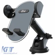 image-25-Mobile holder suitable for dashboard and car air vents with arm and adjustable hooks on mobile accessories, black, 1 piece.