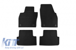 image-28-Rubber Car Mats Geyer & Hosaja suitable for Volkswagen Polo, Seat Ibiza, Seat Arona Crossover after 2017, Audi A1, Skoda Fabia, Volkswagen T-Cross after 2018, Taigo after 2020, 4 Pieces, Black 889/4C