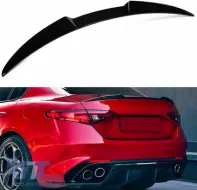 image-33-Trunk Spoiler suitable for Alfa Romeo Giulia 2018+ Quadrifoglio Look V2 Gloss Black From Abs Plastic