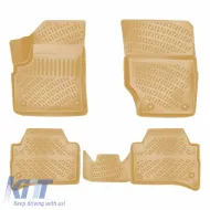image-39-Car Mats 3D from Rubber TPE suitable for Porsche Cayenne 1 2002-2010 Rizline 4 Pcs Beige
