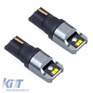 image-71-Led Bulbs T10 12/24volt 4 Led Wedge Canbus White Color 14474 2 Pieces