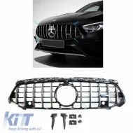 image-31-Front Grille suitable for Mercedes-Benz A-Class W177 Facelift 23+ GT A Design Panamericana Look Black/Chrome 1 Pc