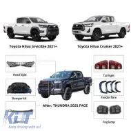 image-16-Body Kit suitable for Toyota Hilux Revo 2016-2019 Upgrade to Tundra 2021+ Look