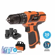 image-6-Impact Drill & Screwdriver Mini 12V + 2 Batteries 2.0Ah With Bag Krausmann U71012-22S