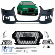image-17-Front Bumper suitable for Audi Q3 8U Pre-Facelift 2011-2015 RSQ3 Look With Grille