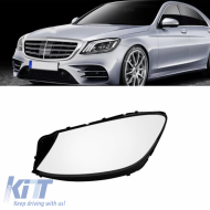 image-2-Headlight Len Glass Left Suitable for Mercedes-Benz S-Class W222 Facelift 17-20 1 Pc