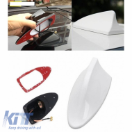 image-72-Car Roof Antenna Universal Shark Type suitable for Bmw 740 F01 Look White With Cable