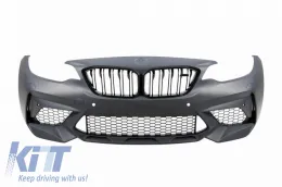 image-27-Front Bumper suitable for BMW 2 F22 Coupe F23 Cabrio (2014-2017) M2 Competition Look from ABS plastic