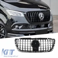 image-20-Front Grille suitable for Mercedes-Benz Sprinter W907 18-26 GT A Design Panamericana Look Black 1 Pc