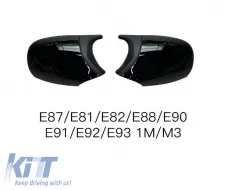 image-14-Mirror Covers suitable for BMW 1 E87/E81/E82/E88, 3 E90, E91/E92, E93 M3/M4 Look Facelift LCI Models Black Glossy & Matte 2 Pieces