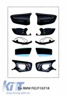 image-2-Upgrade Mirrors suitable for BMW 5 F10 / F11 LCI (Facelift), 6 F06, F12, F13, 7 F02, F03, F04, 14-18 Facelift Look Glossy Black