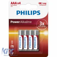 image-69-Alkaline Batteries AAA LR03 1.5V Philips Power 4 Pcs