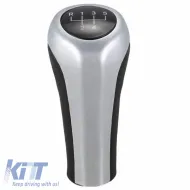 image-18-Shift Knob suitable for BMW with 5 Speed Black / Silver E90 Look