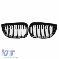 image-66-Front Grilles suitable for BMW 1 E87 04-07 M4 Look with 12 Double Grilles Glossy Black 2pcs
