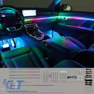 image-41-Ambient Light Decoration Car Optic Fiber Led Kit Black Color With Smart Bluetooth 18 Lights / 64 Colours