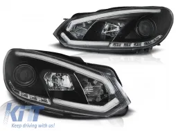 image-17-HEADLIGHTS TUBE LIGHT DRL BLACK fits VW GOLF 6 10.08-12