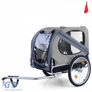 image-21-Bicycle trailer dog trailer foldable for pets up to 40kg grey