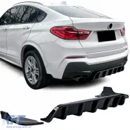 image-42-Rear diffuser extension with splitter gloss black for BMW X4 F26 2014-2018