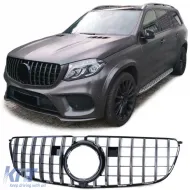 image-3-Sport grille black gloss chrome suitable for Mercedes GLS X166 15-19