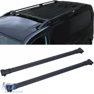 image-65-Aluminum crossbars for roof railing black for VW Bus Transporter T5 T6 2003-2024
