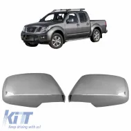 image-6-Mirror Covers suitable for Nissan Navara 2006-2009 Chrome 2 Pieces
