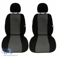 image-42-Seat Front Cushions Towel Super Fresh Black-Gray 2 Pieces