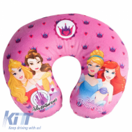 image-30-Travel Neck Pillow suitable for Kids Princesses Sleeping Beauty - Belle - Cinderella - Ariel 27cm x 23cm Pink 1 Piece