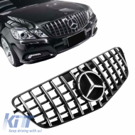 image-44-Front Grille suitable for Mercedes-Benz E-Class W212 09-13 GT A Design Panamericana Look Black/Chrome 1pc