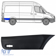 image-0-Zierleiste Stoßleiste Kotflügel Hinten Rechts für Mercedes Sprinter 906 06-18 L2