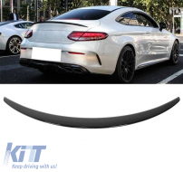 image-14-Trunk Spoiler suitable for Mercedes-Benz C-Class C205 Coupe 14-21 A Design look Lipspoiler From Abs Plastic Glossy Black