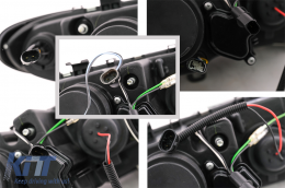 Fari 3D U LED Angel Eyes per BMW 3 E46 Facelift 01-05 Nero-image-6093181