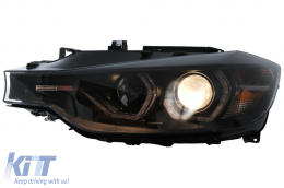 Fari Angel Eyes LED Gialli DRL per BMW Serie 3 F30 F31 10.2011-05.2015-image-6113190