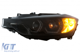 Fari Angel Eyes LED Gialli DRL per BMW Serie 3 F30 F31 10.2011-05.2015-image-6113193