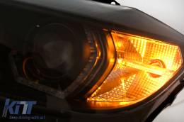 Fari Angel Eyes LED Gialli DRL per BMW Serie 3 F30 F31 10.2011-05.2015-image-6113194