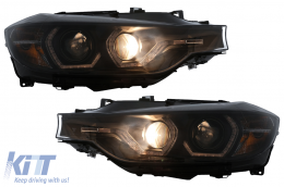 Fari Angel Eyes LED Gialli DRL per BMW Serie 3 F30 F31 10.2011-05.2015-image-6113195