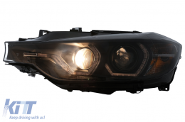 Fari Angel Eyes LED Gialli DRL per BMW Serie 3 F30 F31 10.2011-05.2015-image-6113196