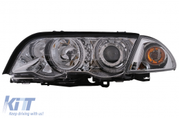 Fari Angel Eyes per BMW Serie 3 E46 Berlina Touring 05.1998-08.2001 Cromati-image-6111605