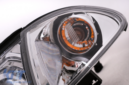 Fari Angel Eyes per BMW Serie 3 E46 Berlina Touring 05.1998-08.2001 Cromati-image-6111607