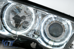 Fari Angel Eyes per BMW Serie 3 E46 Berlina Touring 05.1998-08.2001 Cromati-image-6111614