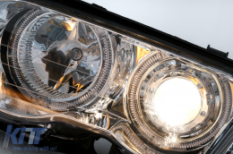 Fari Angel Eyes per BMW Serie 3 E46 Berlina Touring 05.1998-08.2001 Cromati-image-6111617