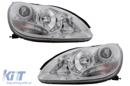 image-5-Fari Angel Eyes per Mercedes Classe E W210 S210 1995-05.1999 Nero Headlights