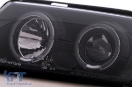 Fari Angel Eyes per VW Passat B5 3B 11.1996-08.2000 Alogeni Neri Headlights-image-6111978