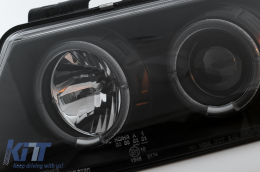 Fari Angel Eyes per VW Passat B5 3B 11.1996-08.2000 Alogeni Neri Headlights-image-6111979