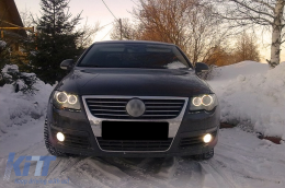 Fari Angel Eyes per VW Passat B6 3C 03.2005-2010 Chrome LHD o RHD-image-6093558