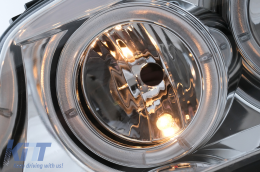 Fari Anteriori Angel Eyes per BMW Serie 1 E81 E82 E87 E88 2004-2011 Cromati Headlights-image-6111973