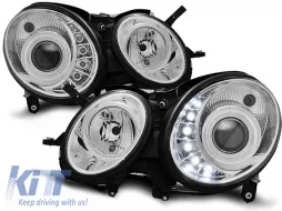 image-47-FARI ANTERIORI GIORNALIERI CROMATI adatti per MERCEDES W211 E-CLASS 03.02-04.06