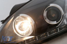 Fari anteriori LED DRL per KIA Ceed 09.2006-08.2009 Daylight Nero LHD-image-6111220